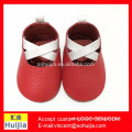 Alibaba top products cow leather Chaussure First Walkers Toddler Moccs 0-24M with red dance shoes